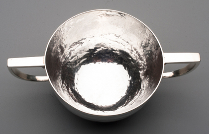 Arts & Crafts Hand Hammered Silver Sugar Bowl - Philip Alexander